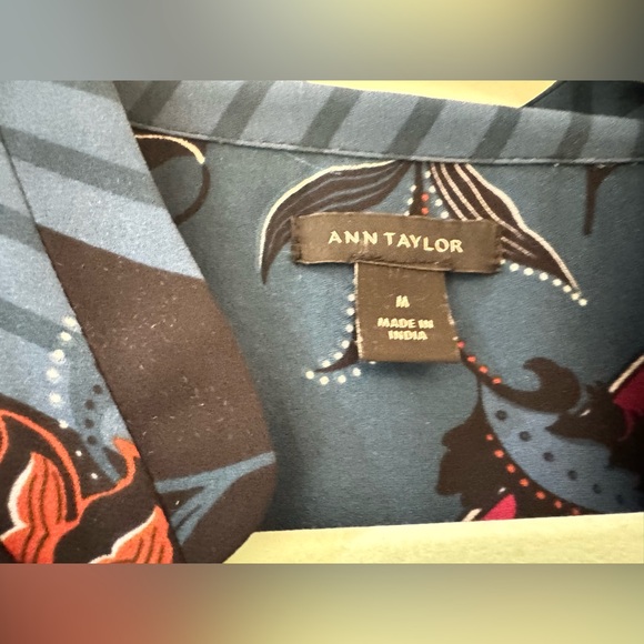 Ann Taylor Blue Floral Blouse - Picture 6 of 11